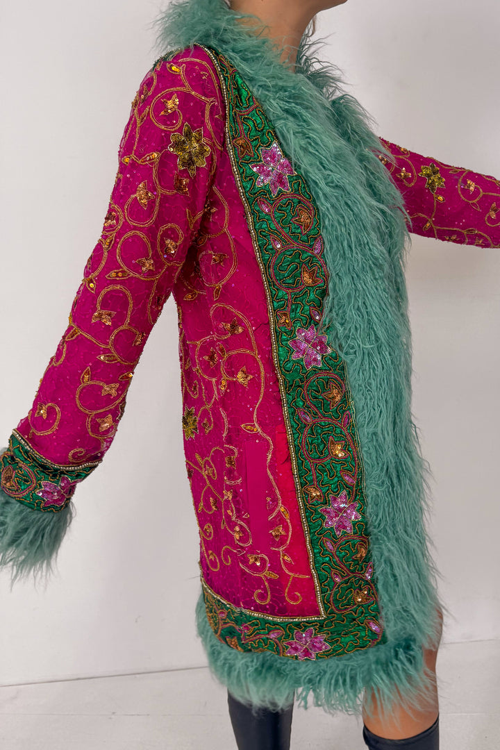 Sari Coat M Rose
