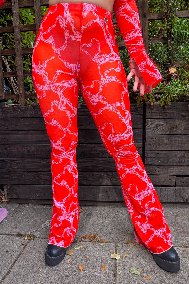 Barbed Orange Flares & Gloves