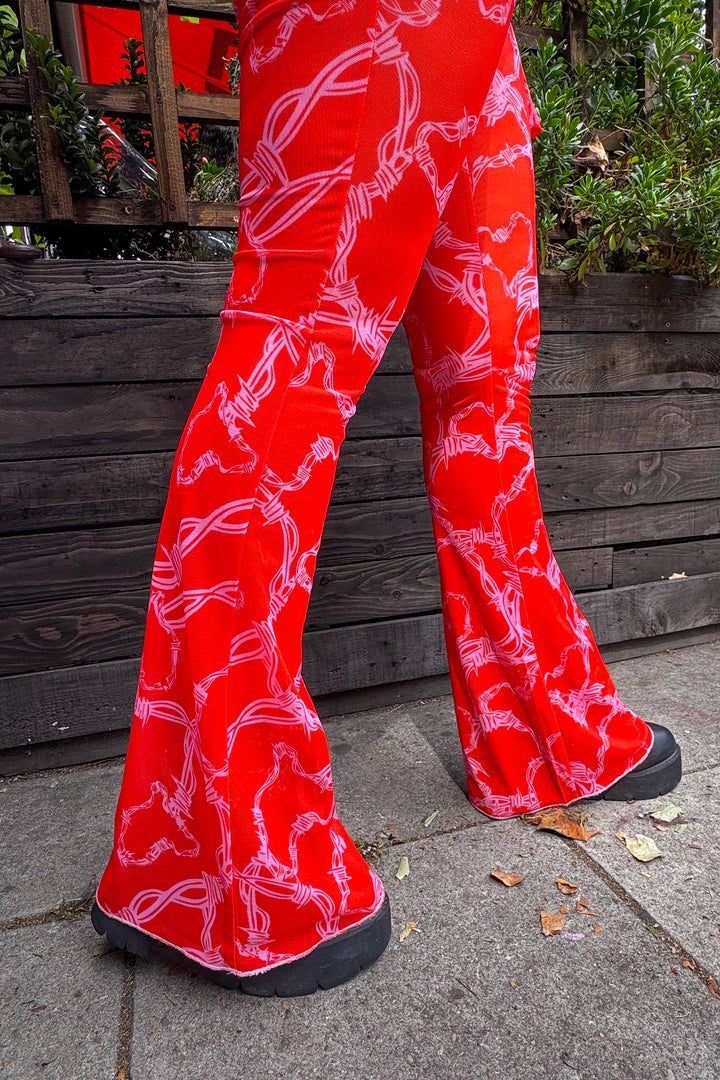 Barbed Orange Flares & Gloves