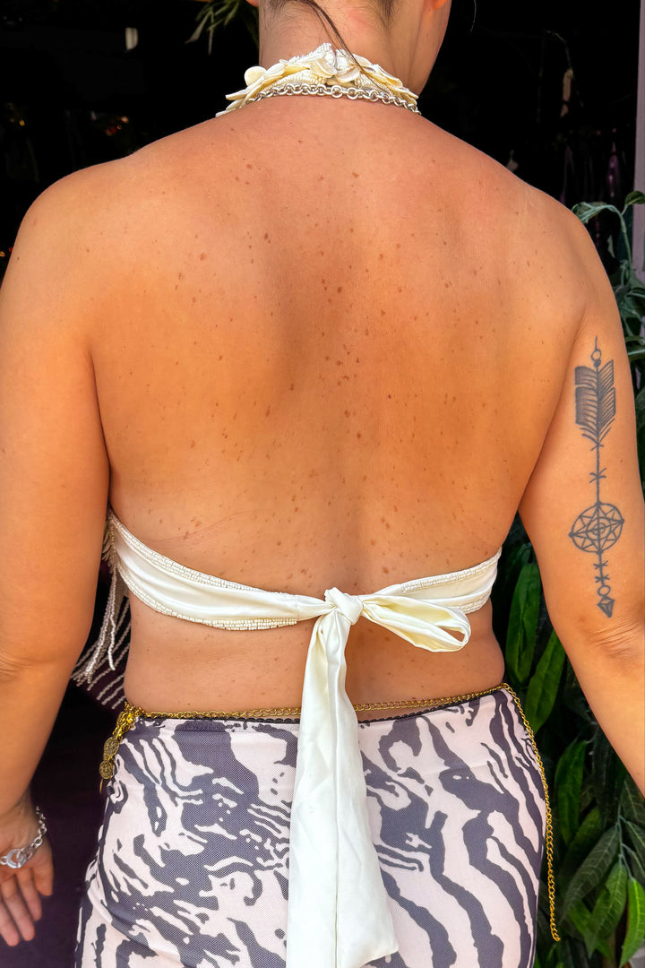 Oceana Cream Shell Top