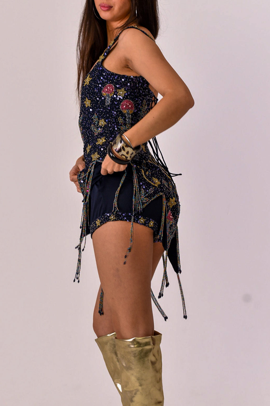 LUXE Night Garden Mini Dress