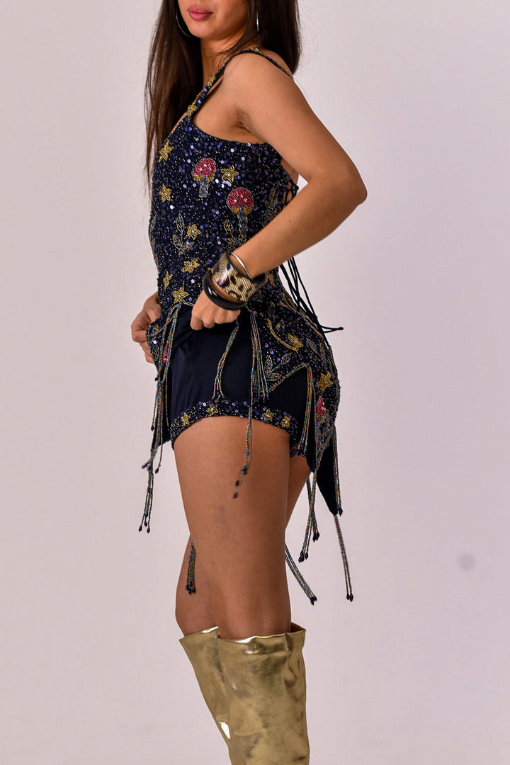LUXE Night Garden Mini Dress