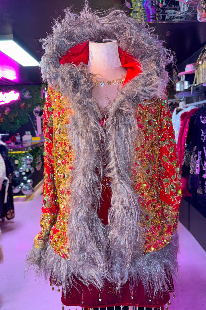 Sari Coat Short with hood GENEVIEVE | UK 10-12