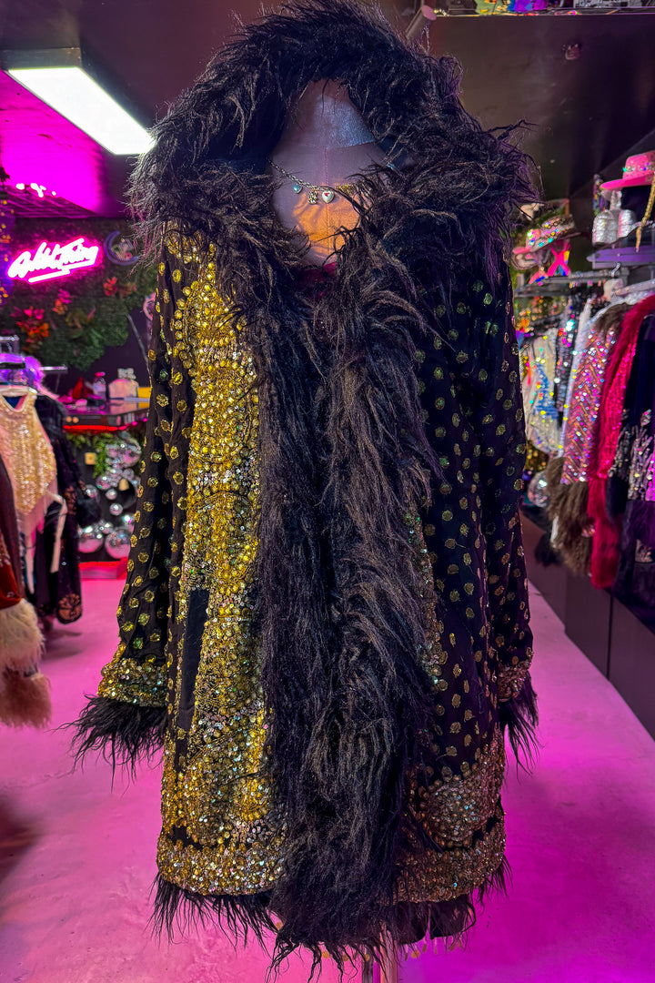 Sari Coat Hooded POPPY | Size UK 16-18