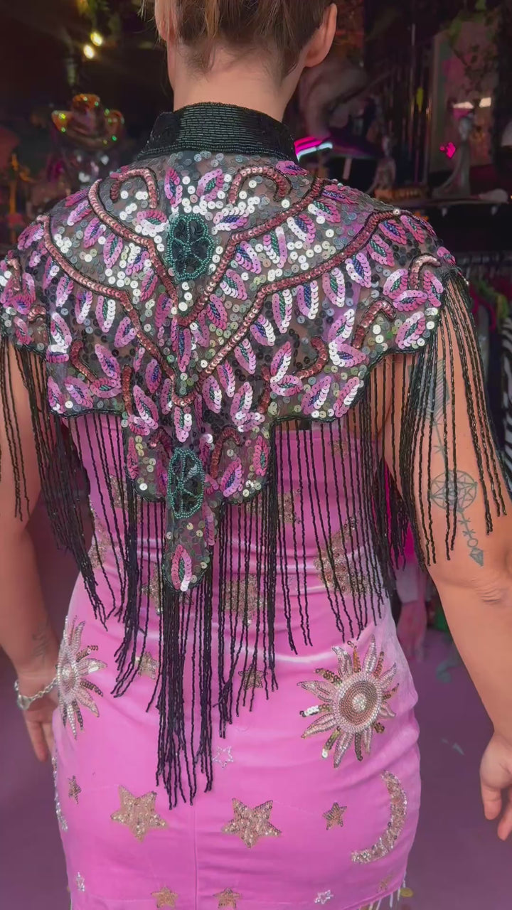 Peony Dreams Beaded Capelet