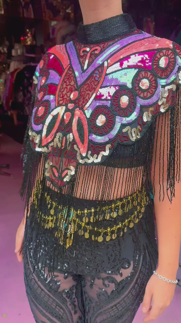 Wild Bloom Beaded Capelet