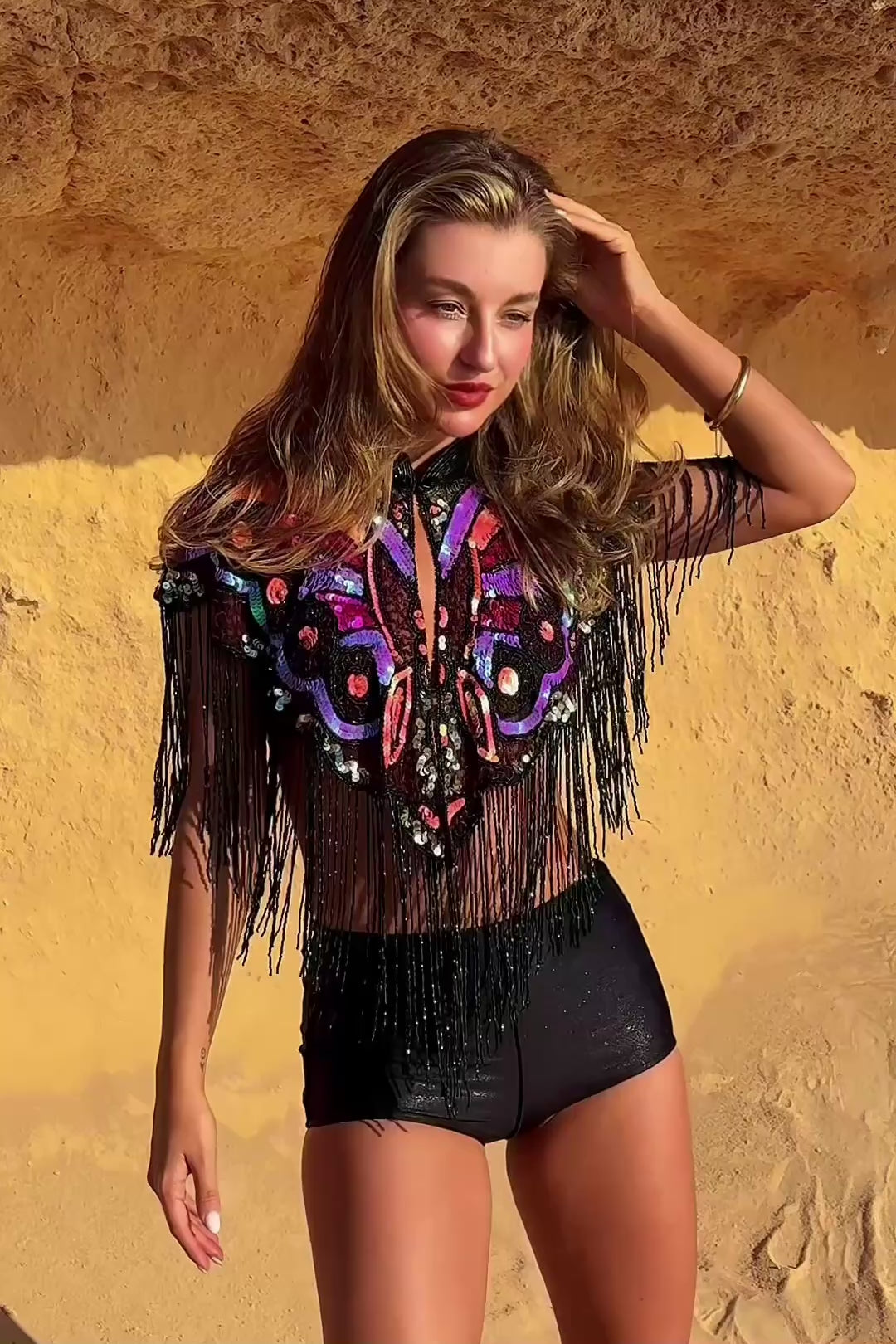 Wild Bloom Beaded Capelet