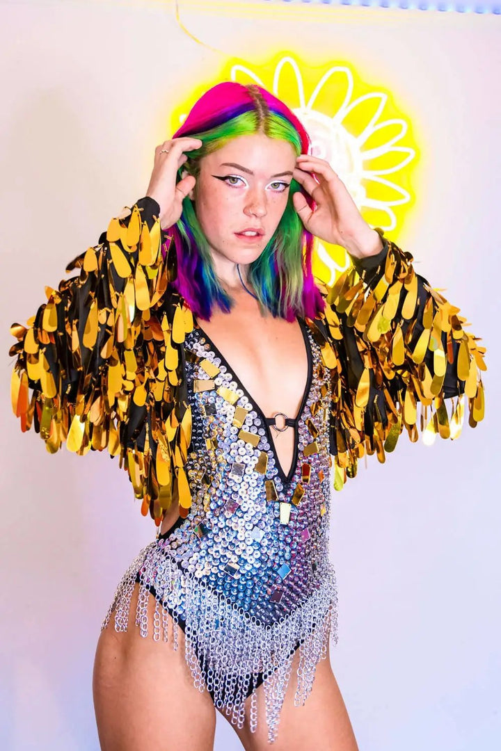 Angel Dust Jacket Gold | Rave &amp; Festival Fashion