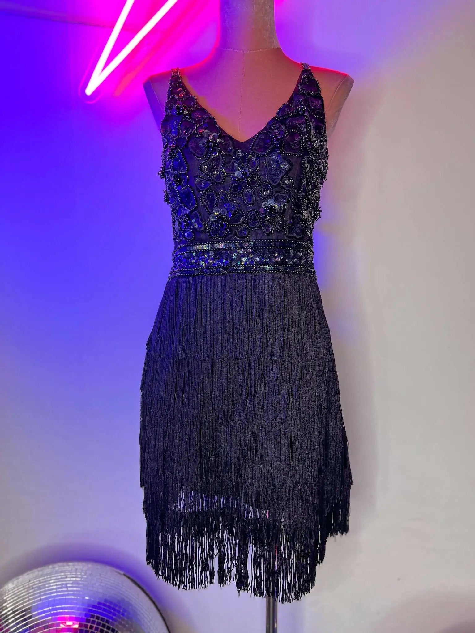 Black Fringe Sequin Mini Dress | Rave &amp; Festival Fashion