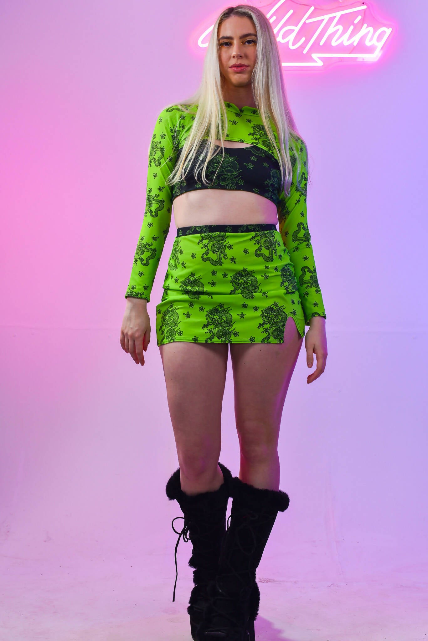 Green Dragon Skirt | Rave &amp; Festival Fashion