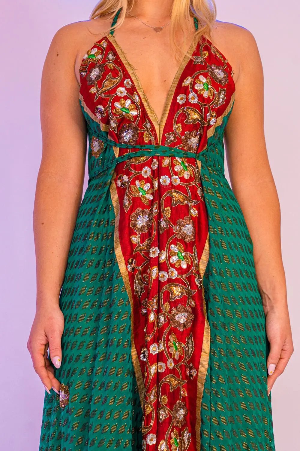 Green One of a kind Maxi Dress