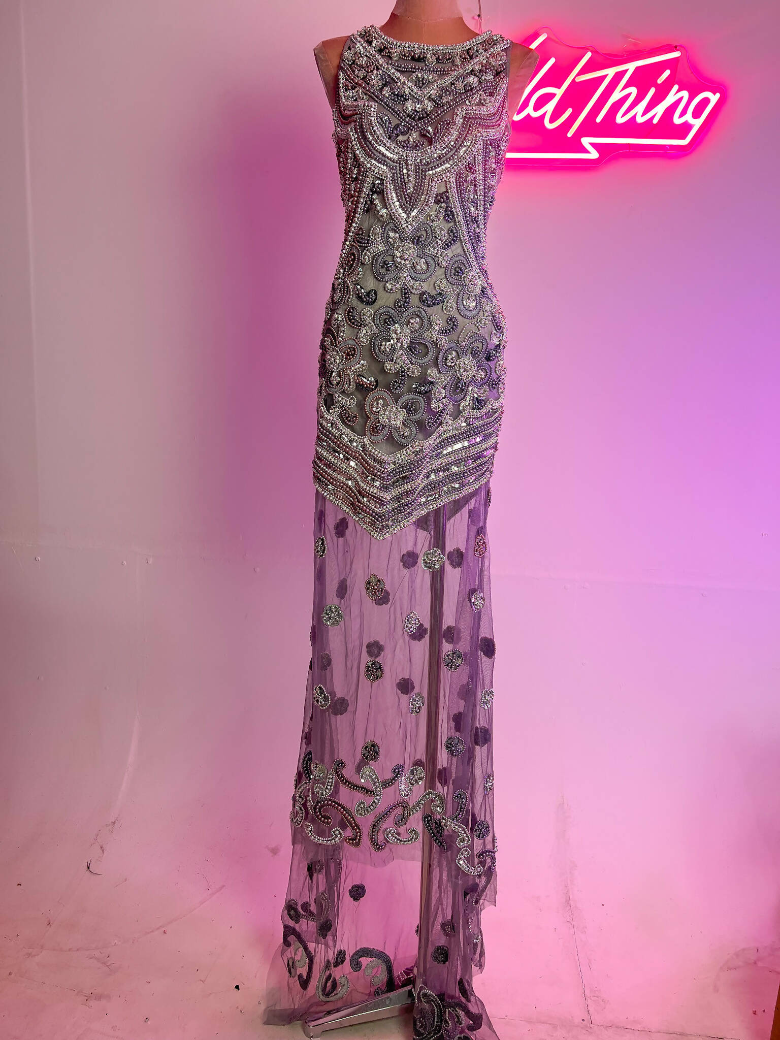 Silver teardrop Sequin maxi dress | Rave &amp; Festival Fashion