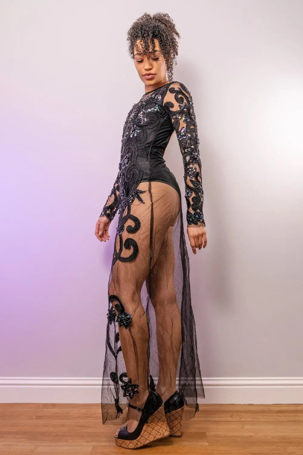 Sheer Black Maxi Dress | Rave &amp; Festival Fashion